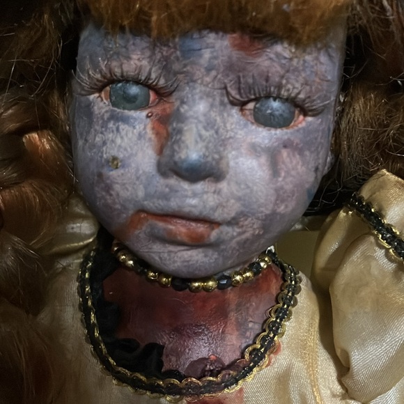 Scary Creepy Hand Painted Doll - Picture 3 of 10